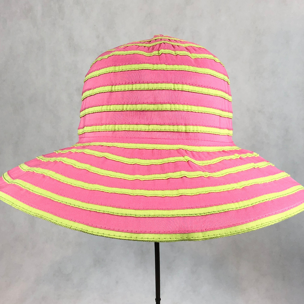 Pink Lime Neon Green UPF 50+ Hat NWT